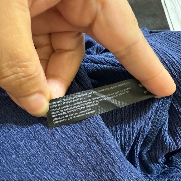 FREE PEOPLE “ Venus One Piece” women’s butterfly sleeve jumpsuit in blue XS nwt - Picture 9 of 16